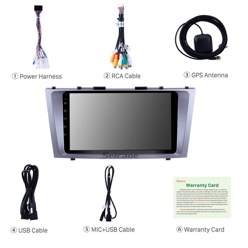 Top Seicane 1Din Android 8.0 9" Car Radio For Toyota CAMRY 2007-2011 GPS Multimedia Player Head Unit Support Steering Wheel Control 3