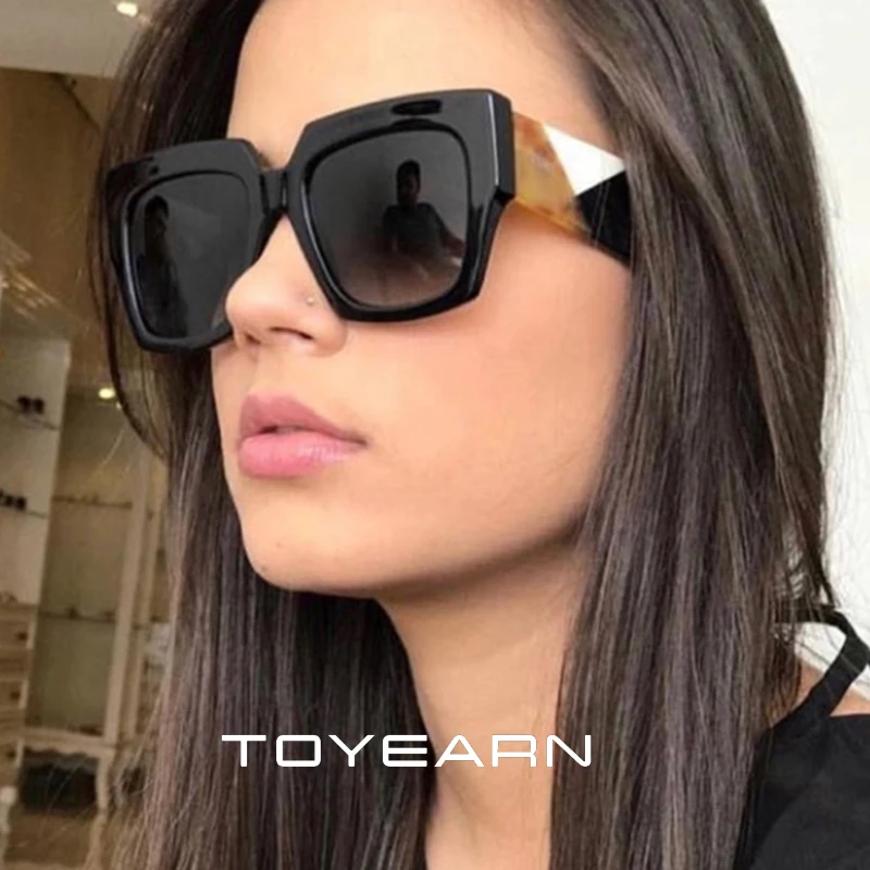 

2019 New Luxury Brand Design Fashion Oversized Square Sunglasses Women Vintage Gradient Big Frame Sun Glasses For Female Eyewear
