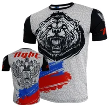 Новые летние Для Мужчин's быстросохнущая футболка футболок для смешанных боевых искусств(MMA) Спортивные мышц упражнения футболки для бега Смешанные боевые тренировки UFC футболки