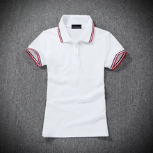 Высокое качество летние Брендовые женские рубашки поло с коротким рукавом хлопковые повседневные женские рубашки поло с отворотом модные облегающие Женские топы