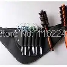 Хорошие Кожаные волосы PU талии пакет для ножниц, Парикмахерская поясная, ножницы для волос, чехол для ножниц; с эластичной резинкой на талии стилист