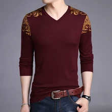 Новое поступление Осень и весна мужской тонкий свитер мужской v-образный вырез мужской пуловер вязаные свитера пуловеры