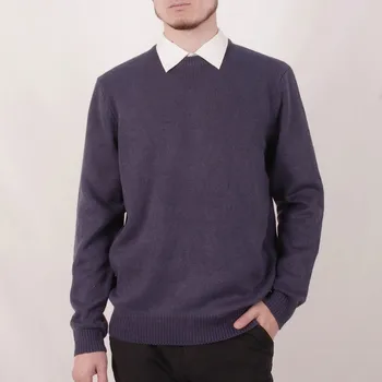 

New Spring Autumn Men's Clothing O-Neck Solid Color Knitted Pullover Sweater Fashion Male Long Sleeve Jersey Jumper