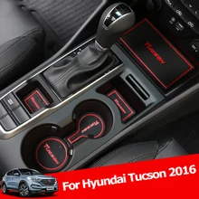 For Hyundai Tucson 2016 2017 2018 Rubber mat Car Door Groove Mat anti-slip pad Interior decoration accessory car-styling Cup Mat For Hyundai Tucson 2016 2017 2018 Rubber mat Car Door Groove Mat anti-slip pad Interior decoration accessory car-styling Cup Mat
