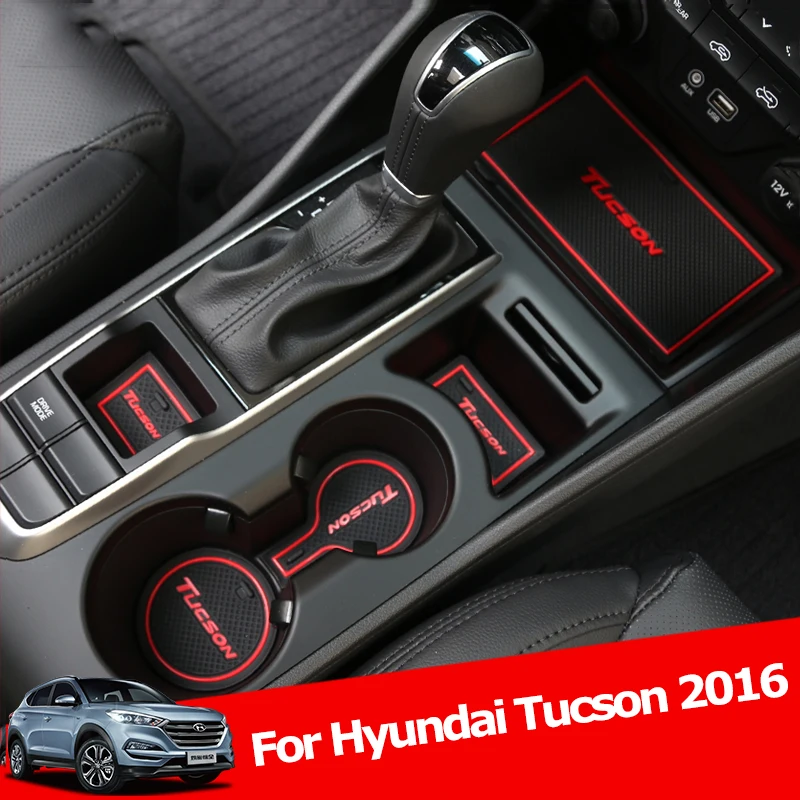 For Hyundai Tucson 2016 2017 2018 Rubber mat Car Door Groove Mat anti slip pad font