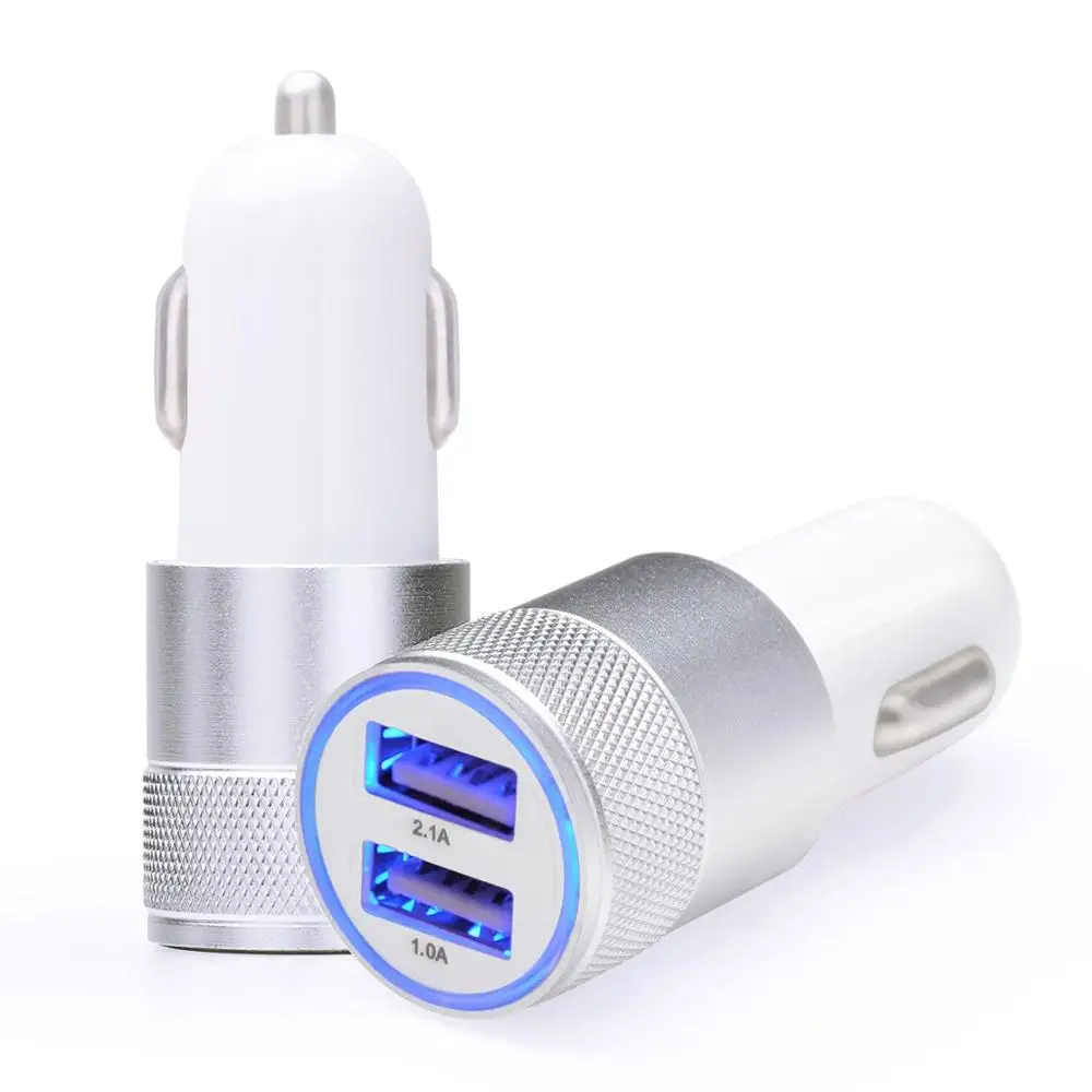 2-портовый USB Автомобильное зарядное устройство + Type C 3 1 зарядный кабель для