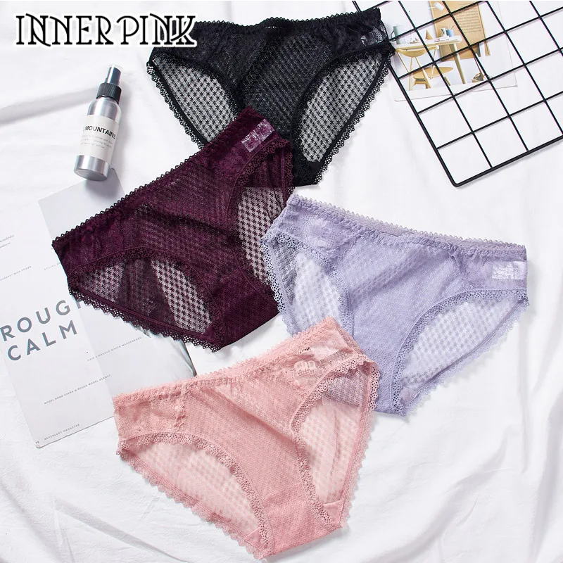

Women's Sexy Lace Panties Briefs Lingerie Female Low Waist Cotton Crotch Hollow Out Women Underwear