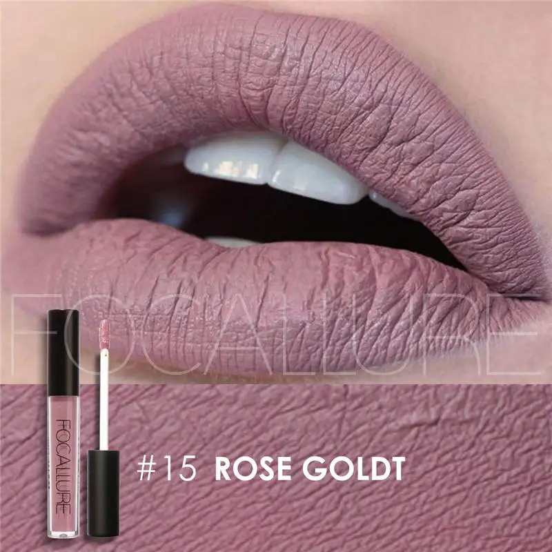 Focallure 25 цветов Блеск для губ lip оттенок cosmentic Водонепроницаемый блеск для губ пигмент сексуальный комплект для губ Матовая жидкая помада ню макияж