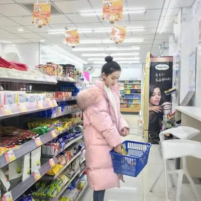 pink Высокое качество Новинка зимы Для женщин с капюшоном большой меховой воротник длинное пальто теплая куртка Для женщин Cacual Parkas куртка с подкладкой H802 - Цвет: pink