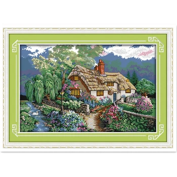 

Sunset Diy kit Home decoration Home Decor 11CT 14CT Printed On Canvas Chinese Counted Cross Stitch Kits Pattern DIY Needlework