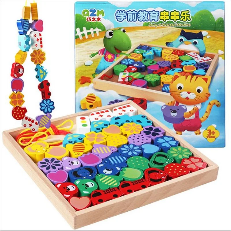 

Wooden Big Beads Creature Blocks 40pcs