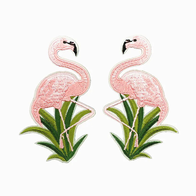 1pcs Top Cartoon Animal Patches Embroidered Flamingos Appliques Fabric Stickers for baby clothes bags DIY Patchwork Supplier 1pcs Top Cartoon Animal Patches Embroidered Flamingos Appliques Fabric Stickers for baby clothes bags DIY Patchwork Supplier