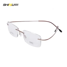 Безободковая оправа для женщин титановая оправа ультралегкие оправы для очков деловые очки рамки только 9 гр SH021