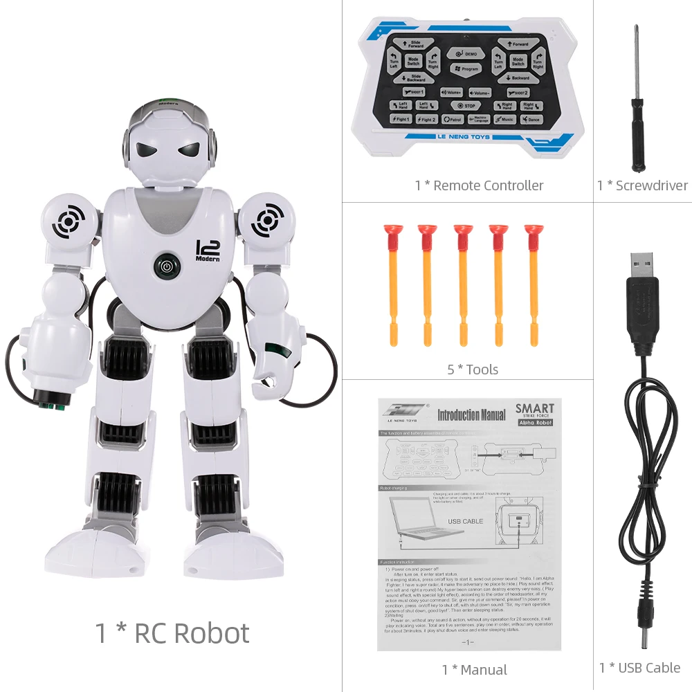 Робот боевик K1 K2 K3 K4 Smart Strike Force программируемый музыкальный танцевальный робот