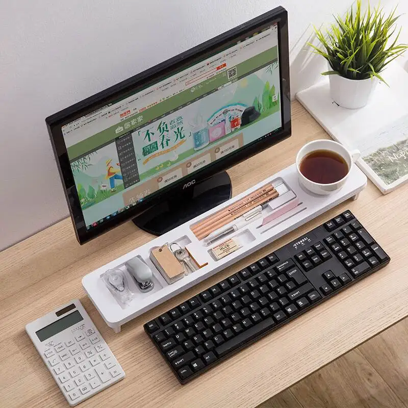 Computer Desktop Stationery Organizer Storage Rack Keyboard Rack