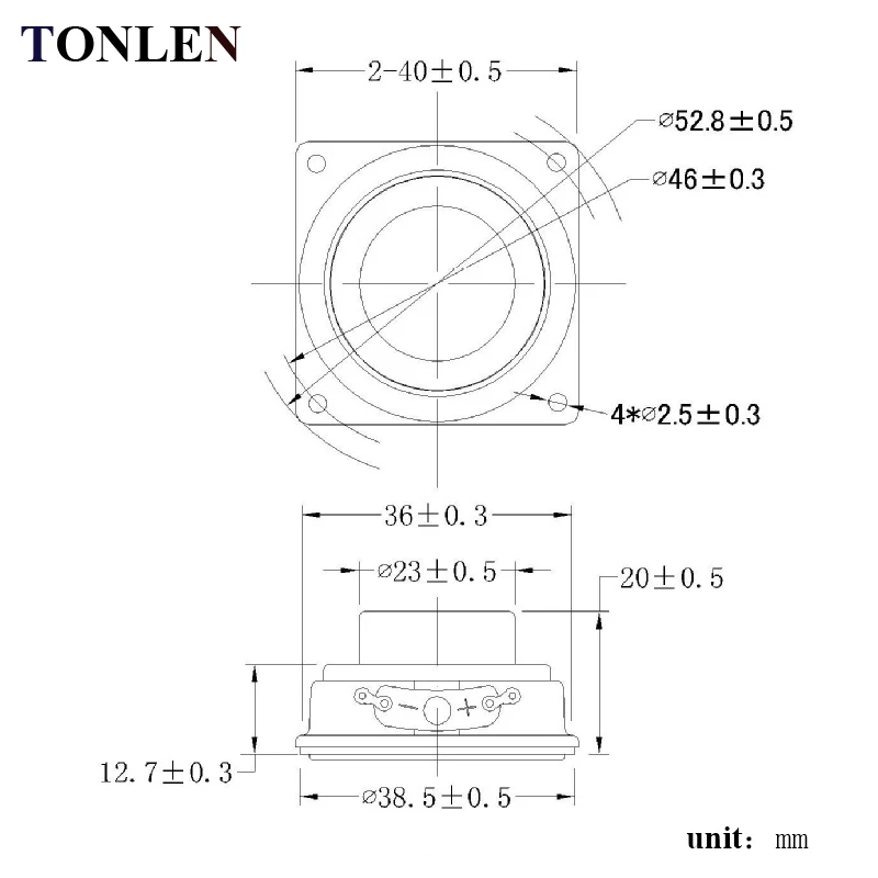 TONLEN 2 шт 40 мм Полнодиапазонный динамик 3 Вт 4 Ом NdFeB магнитный Рог DIY беспроводной динамик Bluetooth мини музыкальный динамик s громкий динамик