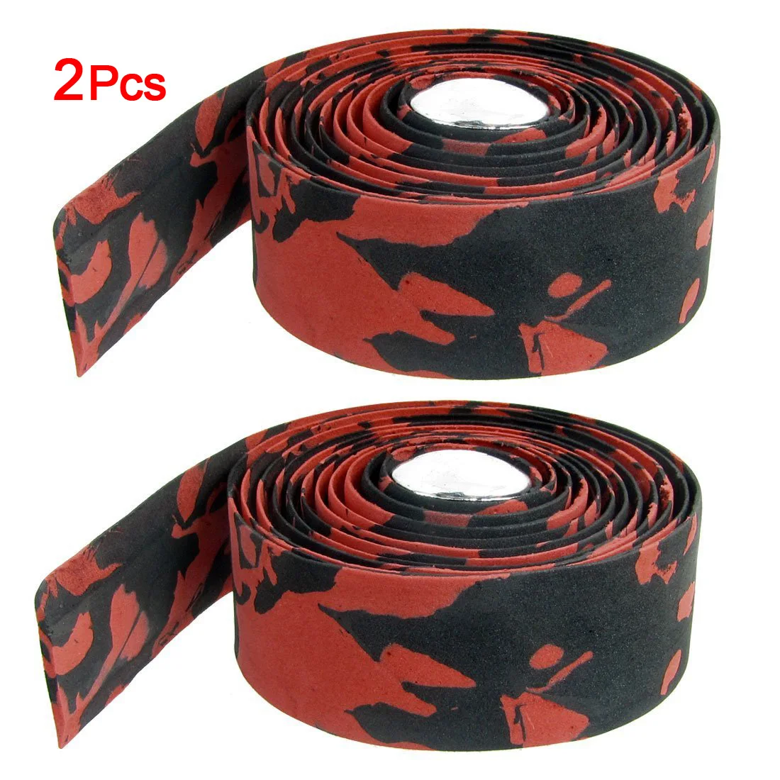 3 Pcs of (2 Red Black Bike Road Race Bicycle Handlebar Tape Wrap + Bar