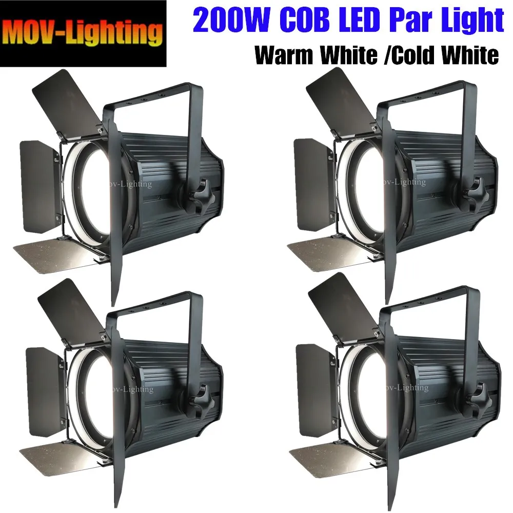 4 шт./лот Бесплатная доставка DMX контроль 200 Вт COB Белый теплый холодный LED Par