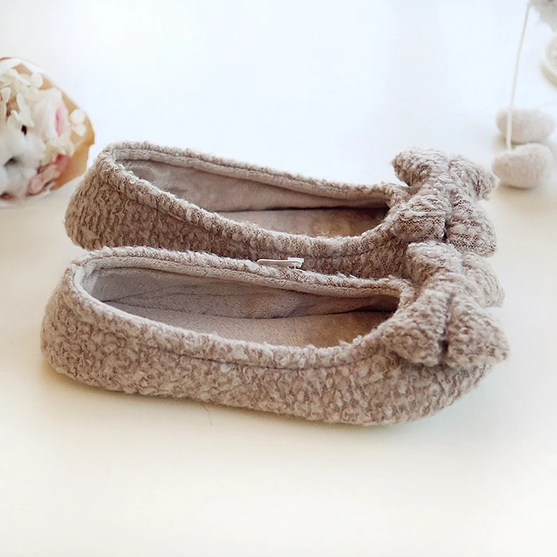 

Chaussures Femmes 2016 Hiver High Quality Materials Bowtie Loafers Women Stylish Indoor Casual Solid Soft Bottom Shoes Woman