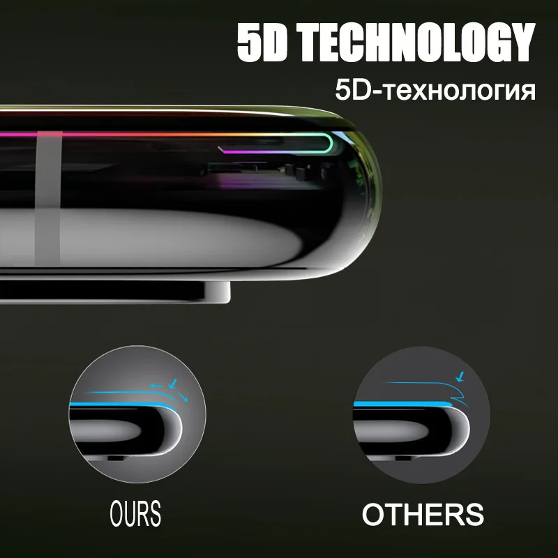 5D полный чехол для iphone 6 6 S 7 8 Plus X XS Max XR подходящий экран защитный закаленное стекло для I6 I7 I8 пленка