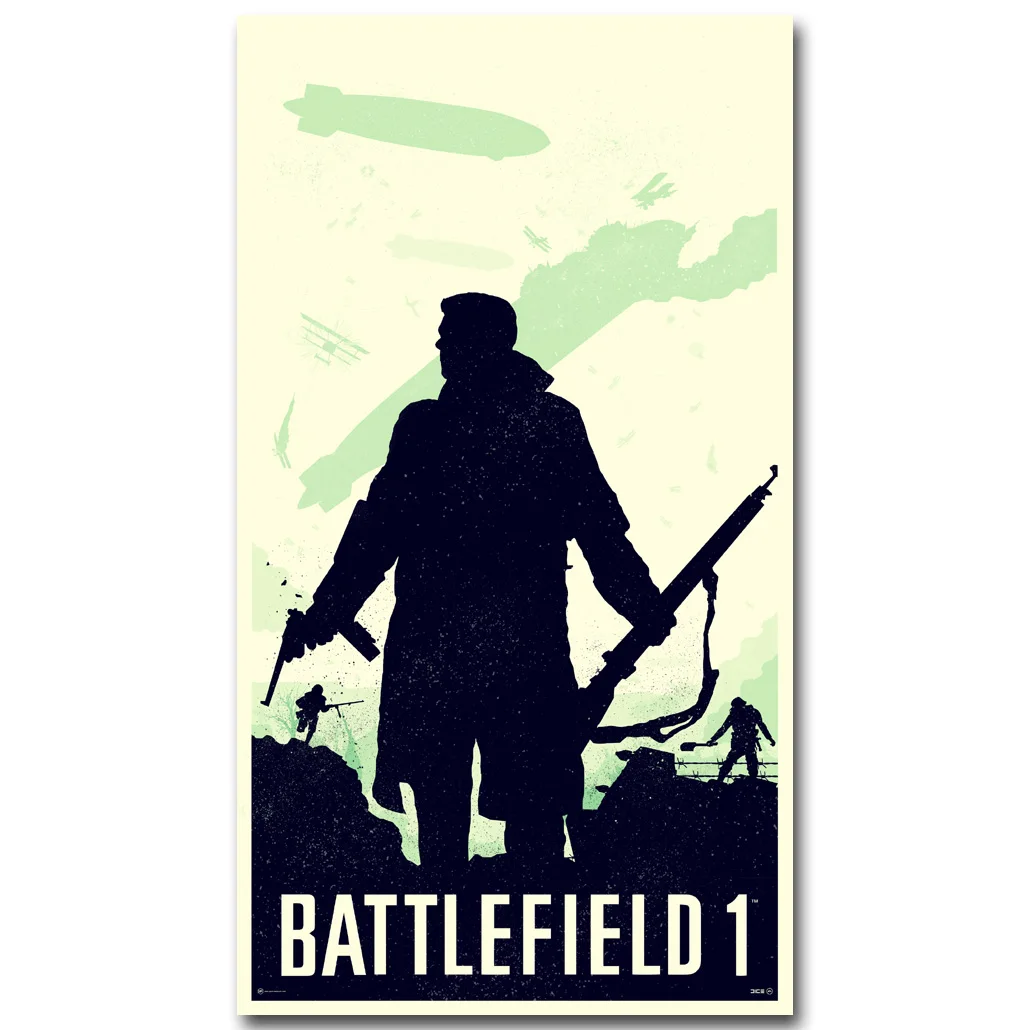 Постер из шелковой ткани battleland 1 4 художественных рисунка 13x24 24x43 дюйма популярные