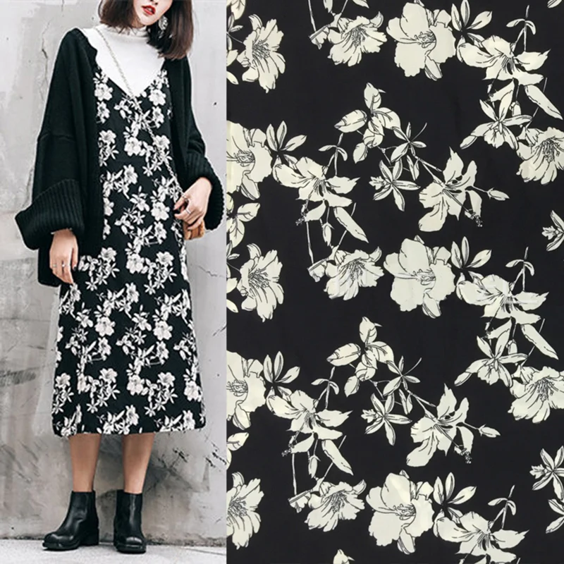

145x100cm Imported Ethnical Style Floral Fabric for Women Summer beach Dress,Scarves,Curtains,Shirt Sewing Patchwork Upholstery