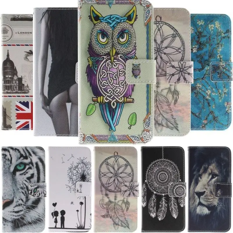 

Cute Flip Mobile Phone Case For Huawei P20 Pro P10 Honor 8 6 9 Lite 9i 10 Play Y9 Y6 Y5 2018 Apricot Wallet Stand Cover Bag P26F