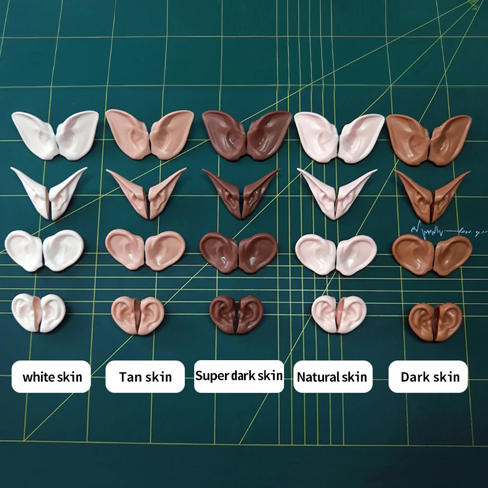 

blyth doll ear Human ears,Elf ears Installed with clay, no cutting required White Skin,Tan Skin,Dark Skin,Natural Skin