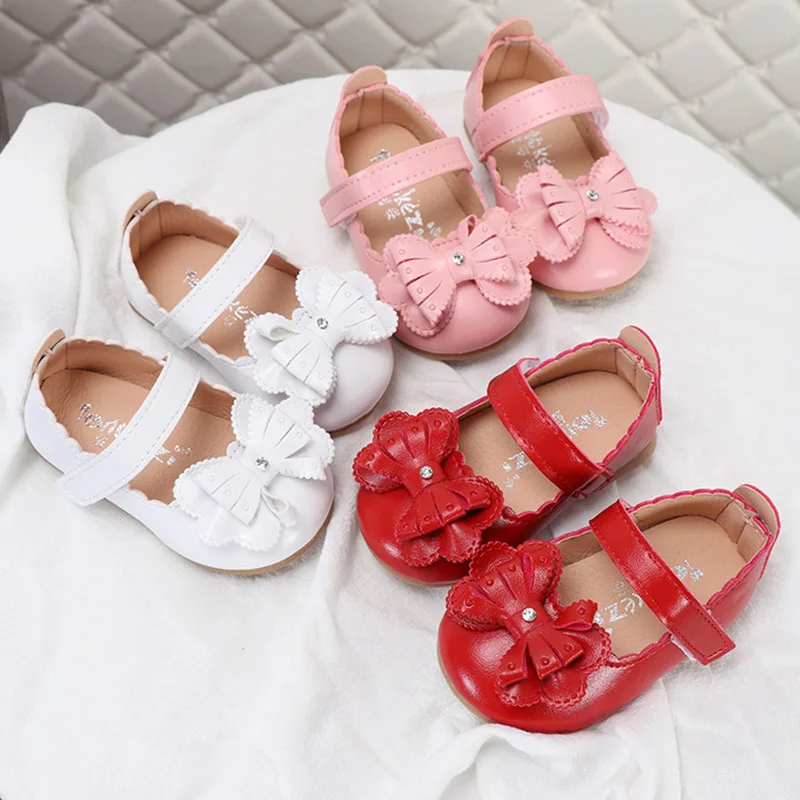 Бант бабочка принцесса обувь для девочек свадебная обувь для малышей Мэри Джейн обувь мягкая детская обувь для малышей весна осень 0-5