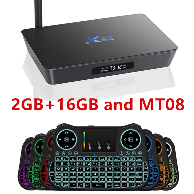 X92 2 ГБ/3 ГБ ОЗУ 16 Гб/32 Гб ПЗУ Android 7,1 ТВ приставка Amlogic S912 восьмиядерный KD плеер 16,1 загружен 5G Wifi 4K Smart X92 приставка - Цвет: 2G 16G and MT08