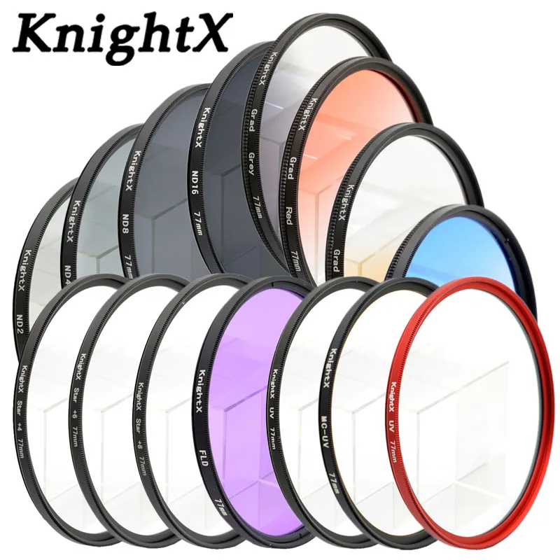 

KnightX Grad nd2 nd4 nd8 nd16 nd 49MM 52MM 55MM 58MM 62MM 67MM 72MM 77MM lens filter for Sony Canon Nikon 70d d7200 5d Polarizer