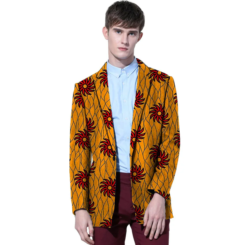 New Patterns African print men's blazers formal clothes slim fit male coat festival Ankara suit jacket customized for wedding