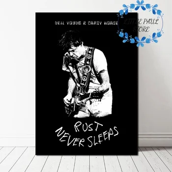 

Neil Young Music Singer Black Art Canvas Poster Wall Picture for Room No Frame