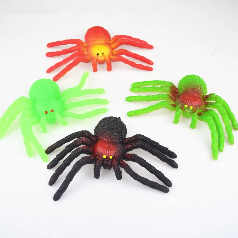 

Halloween Novel Black TPR Simulation Spider Shaped Rubber Kids/Children Toy Super realistic spider Halloween decoration dress up