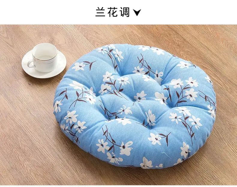 Японский стиль круглая подушка для сиденья для дивана кресла автомобиля домашний декор, татами толстый хлопок лен подушка коврик для ягодиц, Almofadas, 3 размера