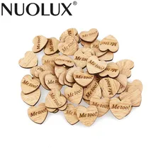 50 шт я слишком деревянные Сердца Украшения для скрапбукинга ремесла с деревянным зерном вечерние свадебный Декор Сделай Сам поставки