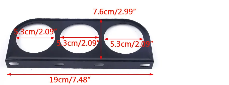 Универсальный 2 ''52XM стальной тройной 3 Pod Dash Vent Gauge держатель крепление радио лицо Pod украшение крышка наклейка