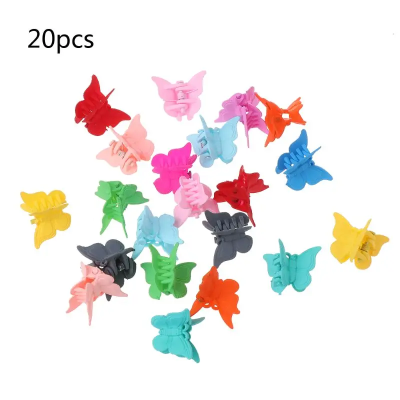 

2018 Hair Accessories Mini Hair pins For Baby Multi Colors Plastic Hair pins Butterfly Design Hair pins For Children 20PCS