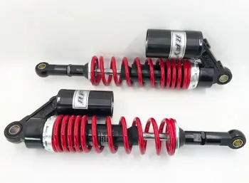 

Universal 2pieces 7mm spring 350 mm motorcycle air shock absorber for Honda Yamaha suzuki kawasaki black + red