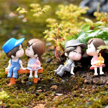 

Cute Small Seat Couples Dolls Cartoon Anime Figure Home Ornaments DIY Creative Crafts Decoration Materials Figma Gifts for Girl