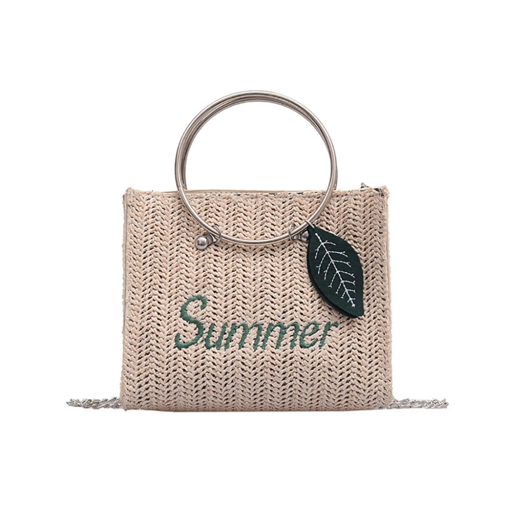 2019 Women's wild straw bag fashion chain leisure walking small square bag city sports walking pack sexy fanny pack 40J4 (1)