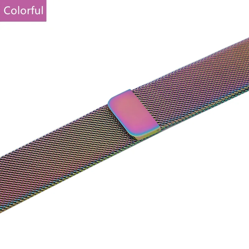 Ремешок для apple watch 4 3 5 42mm 44mm apple watch band Миланская петля металлическая сетка ремешок для часов iwatch series 5 4 - Цвет ремешка: colorful