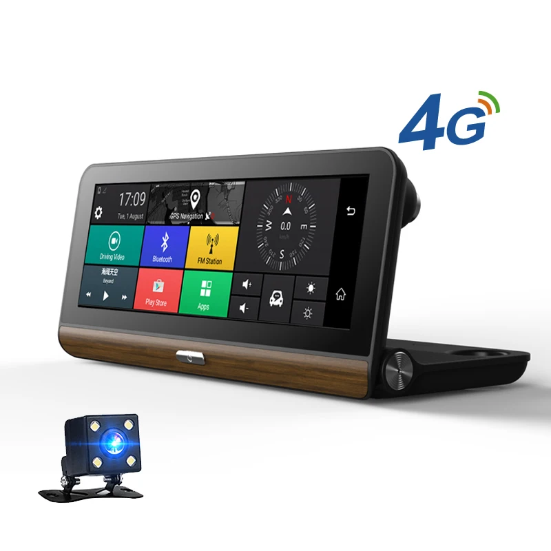 7,80 дюймов видеорегистратор 4G с поддержкой Android 5,1 gps навигатор регистратор видео видеорегистратор с двумя камерами s