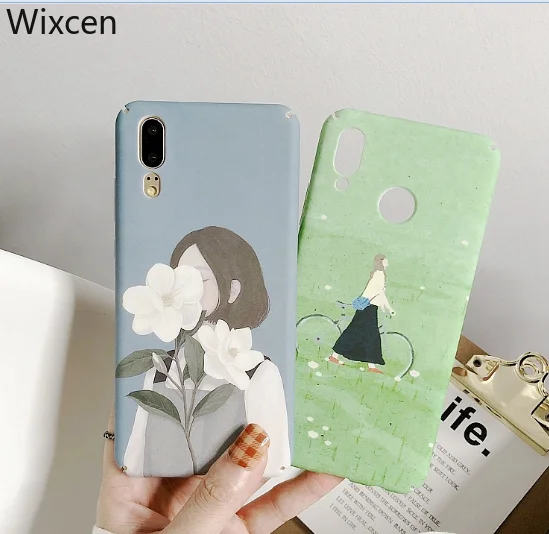 Чехол для телефона Wixcen с милым цветком Iphone X Xr Xsmax 6 7 8 Plus голубой твердый
