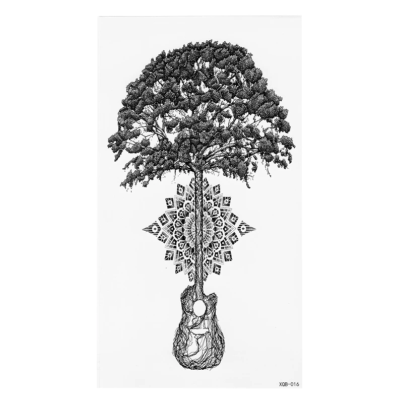 Autocollants De Tatouage Temporaire Motif Arbre De Vie Petite Fleur Bras Plein Renard Hibou Pour Femmes Et Hommes Art Corporel Aliexpress