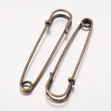 100pcs Nickel Free Iron Kilt Pins Jewelry Findings for DIY Antique Bronze Color 70mm long 18mm