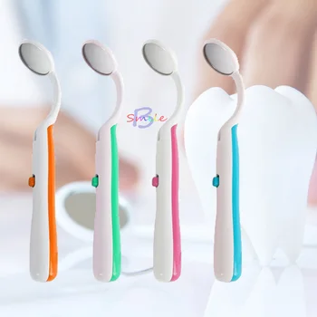 

Durable Bright Durable Dental Mouth Oral Mirror With LED Lamp Dental Tool