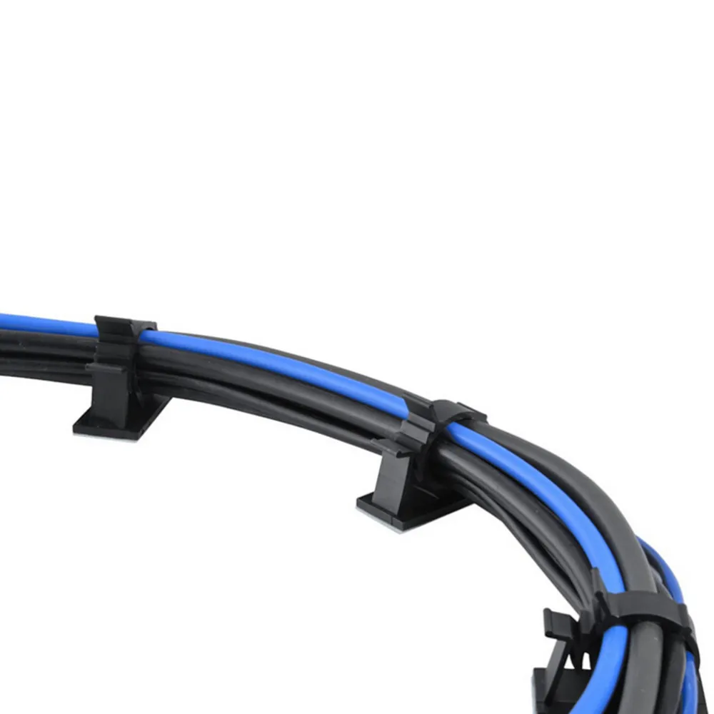 10 шт. 25 мм черный самоклеящийся кабель провода прозрачные зажимы Провода фиксированный зажим для автомобильной линии Держатель Зажимы провода кнопка