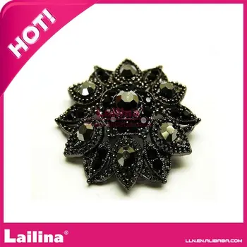 

black&fahion rhinestone button with acrylic