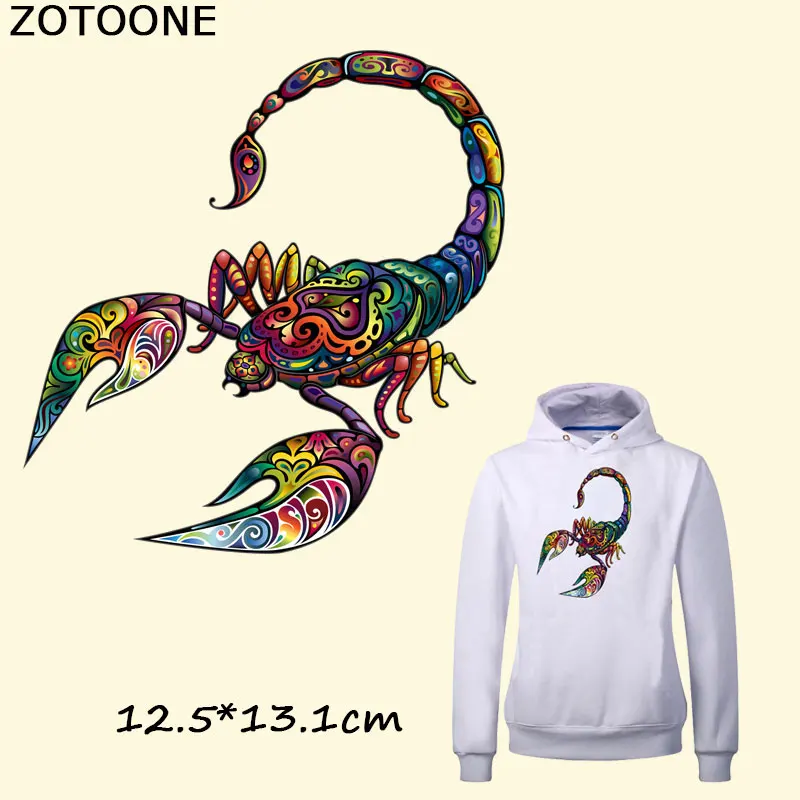 

ZOTOONE Multicolor Scorpions Patches for Clothes A-level Wahsbale Iron-on Transfers T-shirt Dresses Sweater By Household Irons D